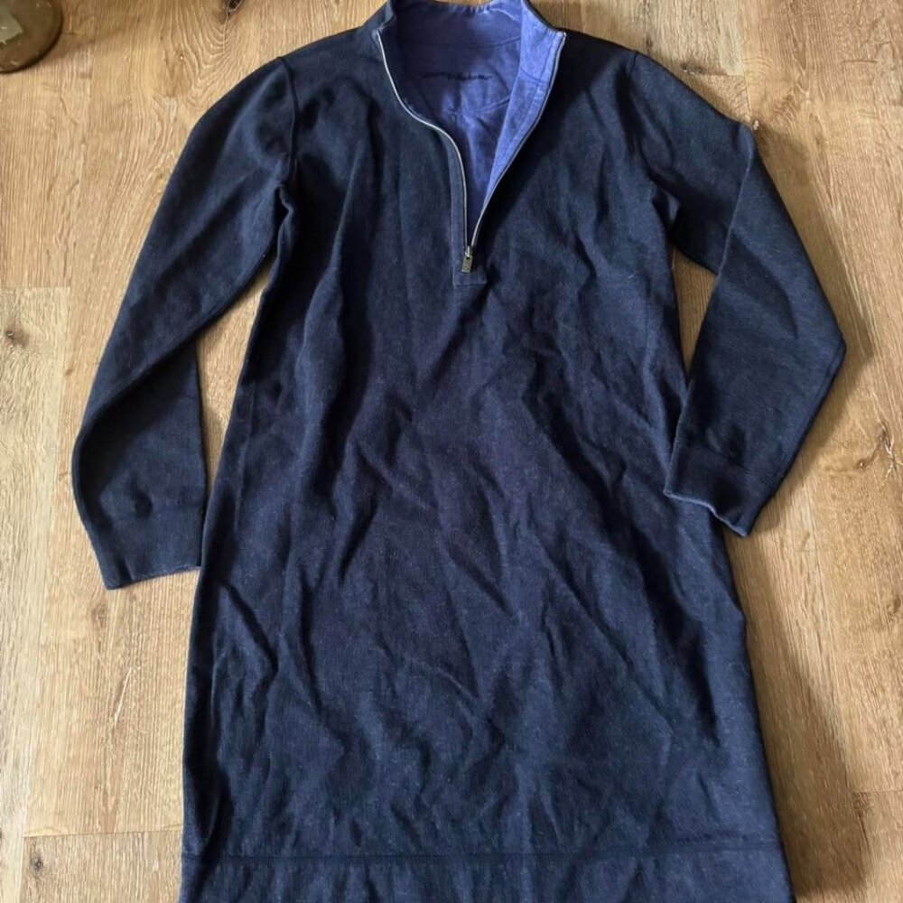 Tommy‎ Bahama Navy Sweater Cotton Blend Dress Size M